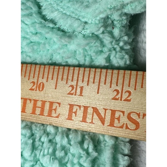 NO BOUNDARIES Womens Aqua Sherpa Fleece Quarter Zip Sweatshirt Mock Neck Size XL - Picture 5 of 8